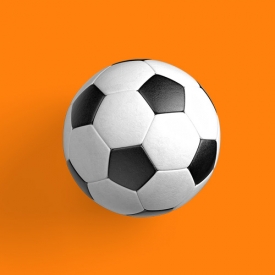Leather soccer ball